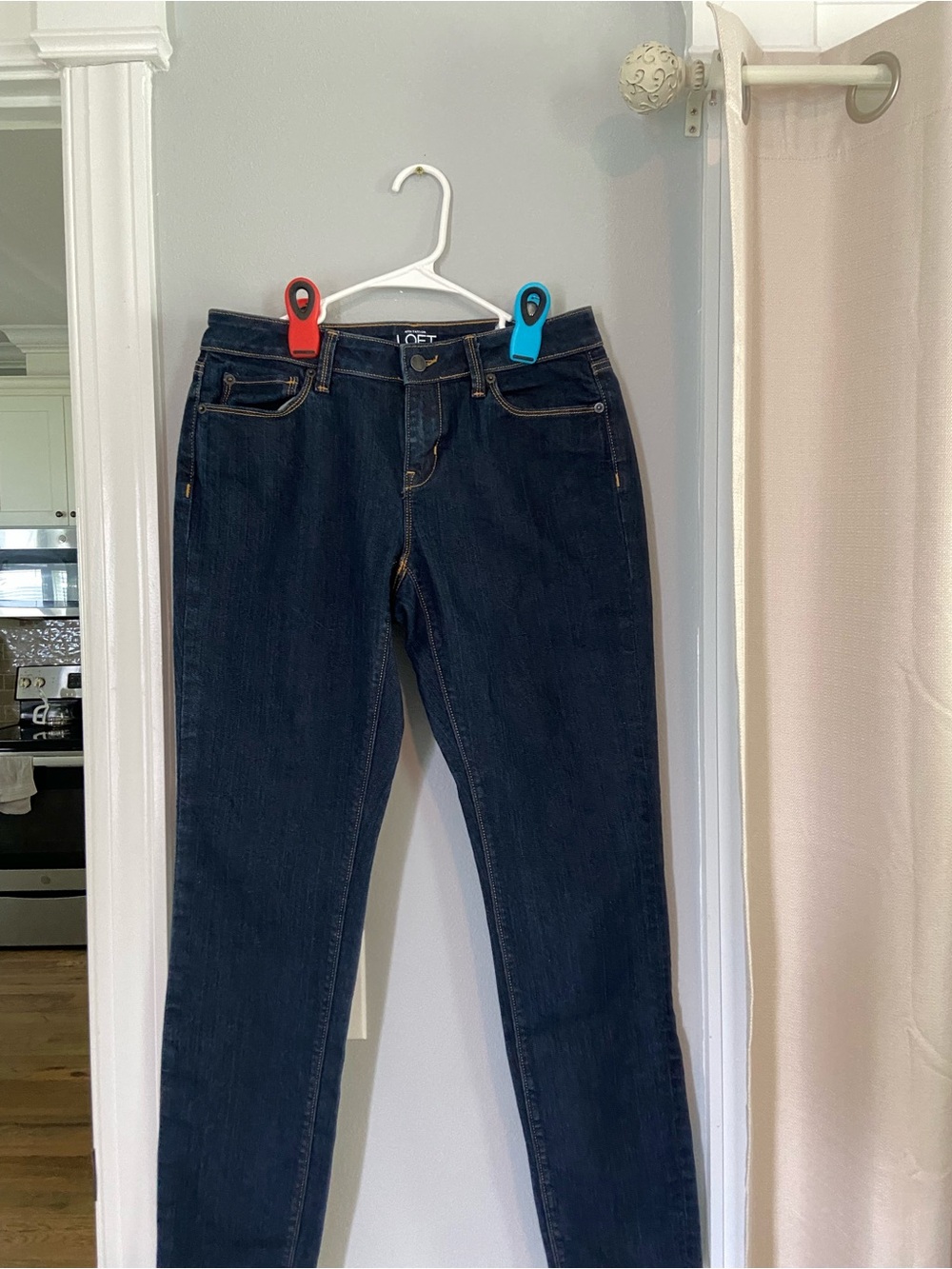 LOFT Dark Indigo Skinny Jeans